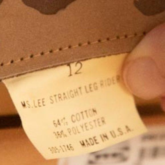 Ms.Lee Made in USA Raw Denim Straight Leg Riders Jeans womens 12 (28/35) - Picture 7 of 10